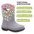 thumbnail image 2 of MCIKCC Unisex Kids Waterproof Rain Boots Rubber Boots for Toddlers Gray & Pink 6 Big Kid, 2 of 7