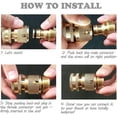 thumbnail image 4 of Quick Connect Garden Hose, 1 Set (2 Pieces) Leak-Free 3/4 Inch Solid Brass Garden Hose Connector, Easy Connect And Release Adapter Set, 4 of 5