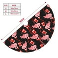 thumbnail image 3 of Lsque New Year Flamingo Print Christmas Tree Skirt, Tree Skirt with Ties or Velcro, Perfect for Holiday Decorations, Halloween, and New Year-36", 3 of 7