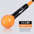 thumbnail image 4 of 40 In. Golf Training Aids for Strength and Tempo Training Golf Swing Trainer Warm-Up Stick Golf Swing Trainer for Outdoor Indoor Practice Chipping Hitting Golf Accessories Orange ChYoung, 4 of 8