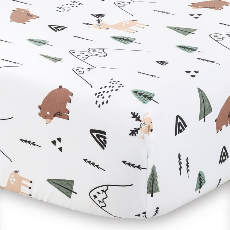 The Peanutshell Woodland Camo Crib Bedding Set for Baby Boys 3 Piece Nursery Bed Set Crib Comforter Fitted Sheet Crib Skirt