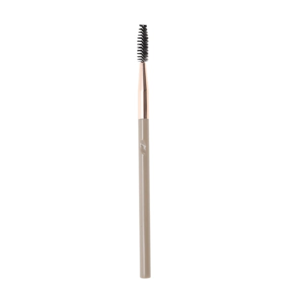 Unique Bargains 1 Pc Durable Eyebrow Brush Light Coffee Color Nylon Hair Aluminum Tube Plastic Handle