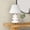 White, variant on Evelyn&Zoe Carleta 26.5" Tall Triple Gourd Table Lamp with Fabric Shade, White/White
