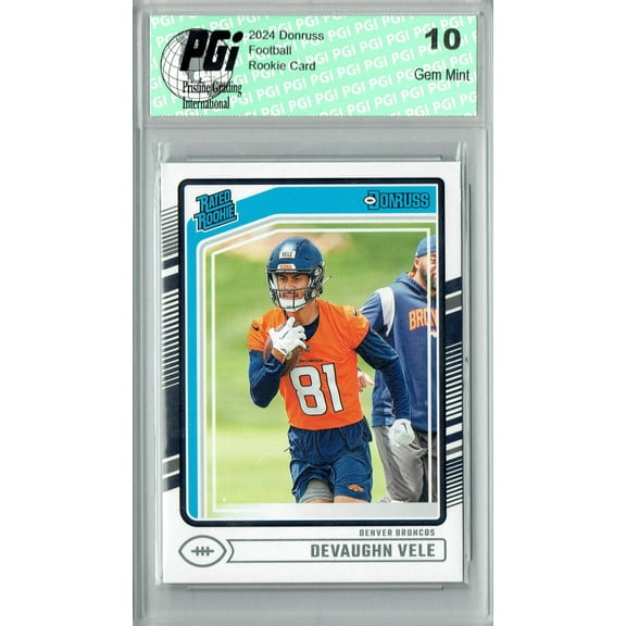 Devaughn Vele 2024 Donruss #395 Football Rookie Card PGI 10