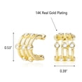 thumbnail image 4 of Alexcraft Ear Cuffs Non Piercing, 14K Gold Plated Cubic Zirconia Ear Cuff Earrings for Women Hypoallergenic Clip on Cartilage Earring Jewelry Gifts, 4 of 6