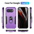 thumbnail image 2 of for Google Pixel 9A Case, Slim Fit Military Grade Drop Tested Dual Layer Shockproof Case with 360 Ring Holder Kickstand Protective Rugged Car Magnetic Non-Slip Phone Case,Purple+Black, 2 of 10