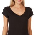 thumbnail image 3 of Aveto Juniors the Basic V-Neck Tee, Black, S, 3 of 3