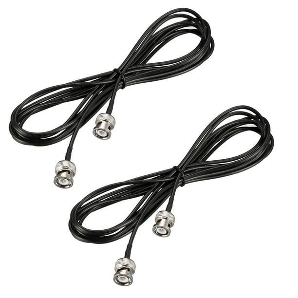 BNC Macho a Macho Coaxial Puente Cable 50 Ohm 25Pies RG174 2Uds
