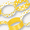 Yellow, variant on Unique Industries Yellow Polka Dot Paper Chain Garland (5ft)