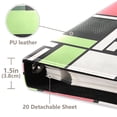 thumbnail image 3 of FORMRS 3 Ring Photo Album 4"x6" Self Adhesive Large Capacity PU Leather Cover, Green Abstract Geometric, 3 of 8