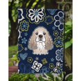 thumbnail image 3 of Blue Flowers Cocker Spaniel Flag Garden Size, 3 of 3