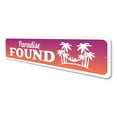 thumbnail image 4 of Paradise Found Novelty Sign, Metal Wall Decor - 4x18 inches, 4 of 4
