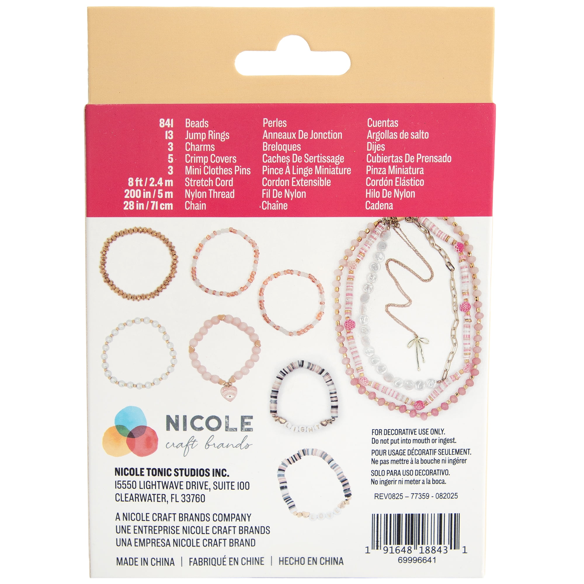 Cousin DIY Jewelry Kit for Making Bracelet & Necklace Stacks - 1,078 Pieces Craft Bundle
