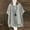 Gray, variant on Ladies Summer Fashion Shirts Round Neck Three-Quarter Sleeve Linen Blouses for Office Work,Beige,L