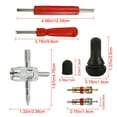 thumbnail image 3 of 54PCS Valve Stem Puller Installer Tool Kit ,Valve Stem Installation Remover Repair Tool Puller Car Tire Plug Core，Single Head Tire Valve Core Remover Installer Tool,4 Way Valve Core Remover, 3 of 10