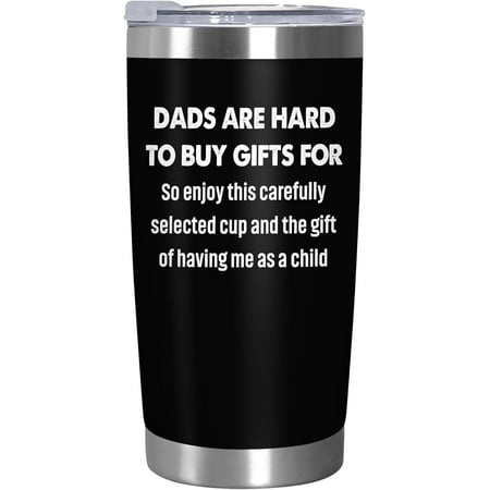 

Father s Day Gifts for Dad from Daughter Son - 20 oz Stainless Steel Insulated Coffee Tumbler with Lid - Funny Fathers Day Birthday Gifts for Dad Papa Stepdad Cool Stuff for Men