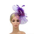 thumbnail image 2 of Chapeau de Cocktail pour Femmes Sinamay Fascinator Mariage Église Kentucky Derby Robe, 2 of 7