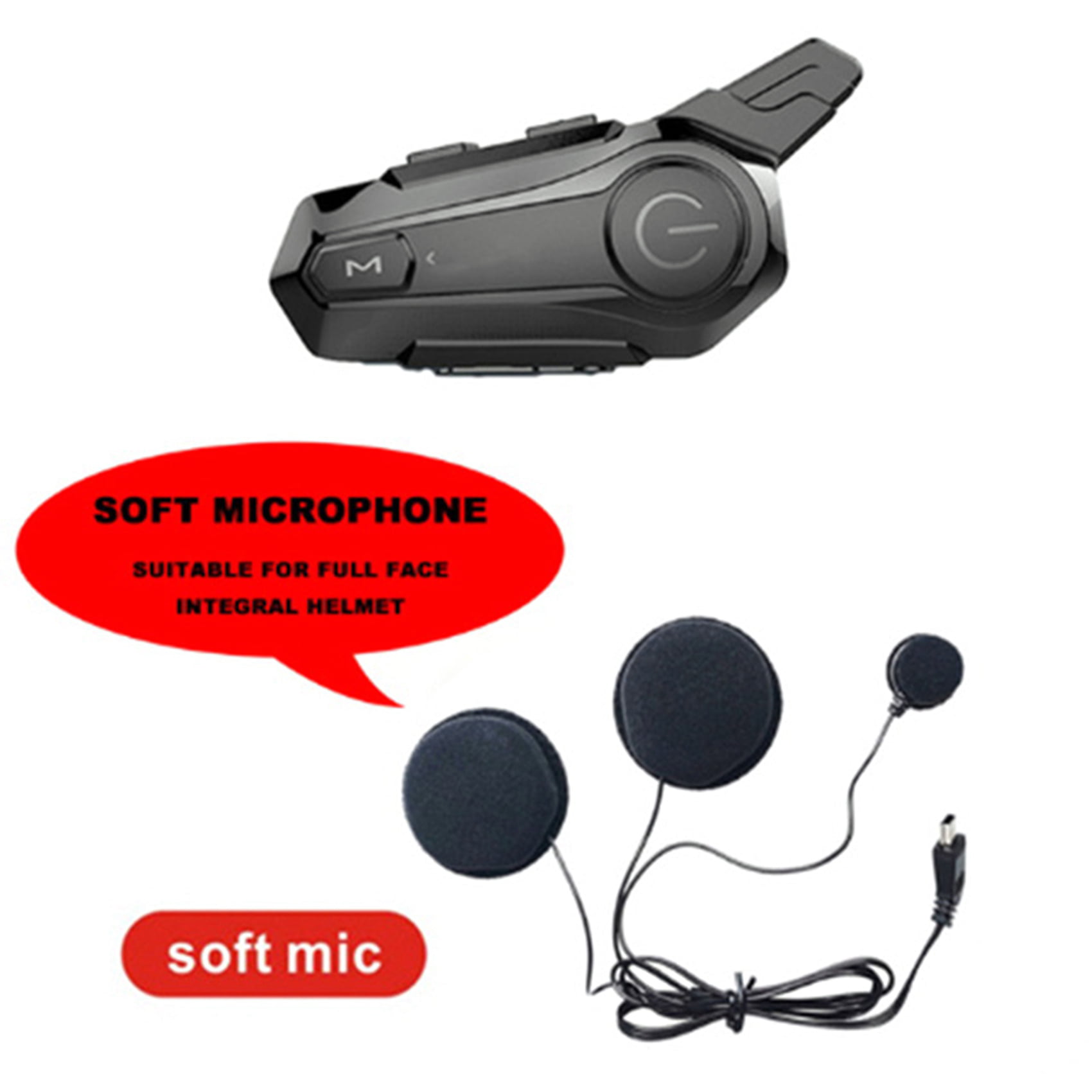 Clip for V6 Moto Bluetooth Interphone 1200M Mic/Speaker Soft Intercom Headset 