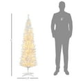 thumbnail image 7 of Resenkos 5ft Slim Artificial Pencil Christmas Tree with Realistic Branches & Warm White LED Lights, White, 7 of 7