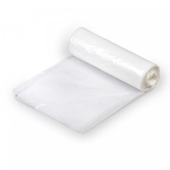 Colonial Trash Bag, 60 gal., Clear, HDPE, 17 Mic., 200 Count