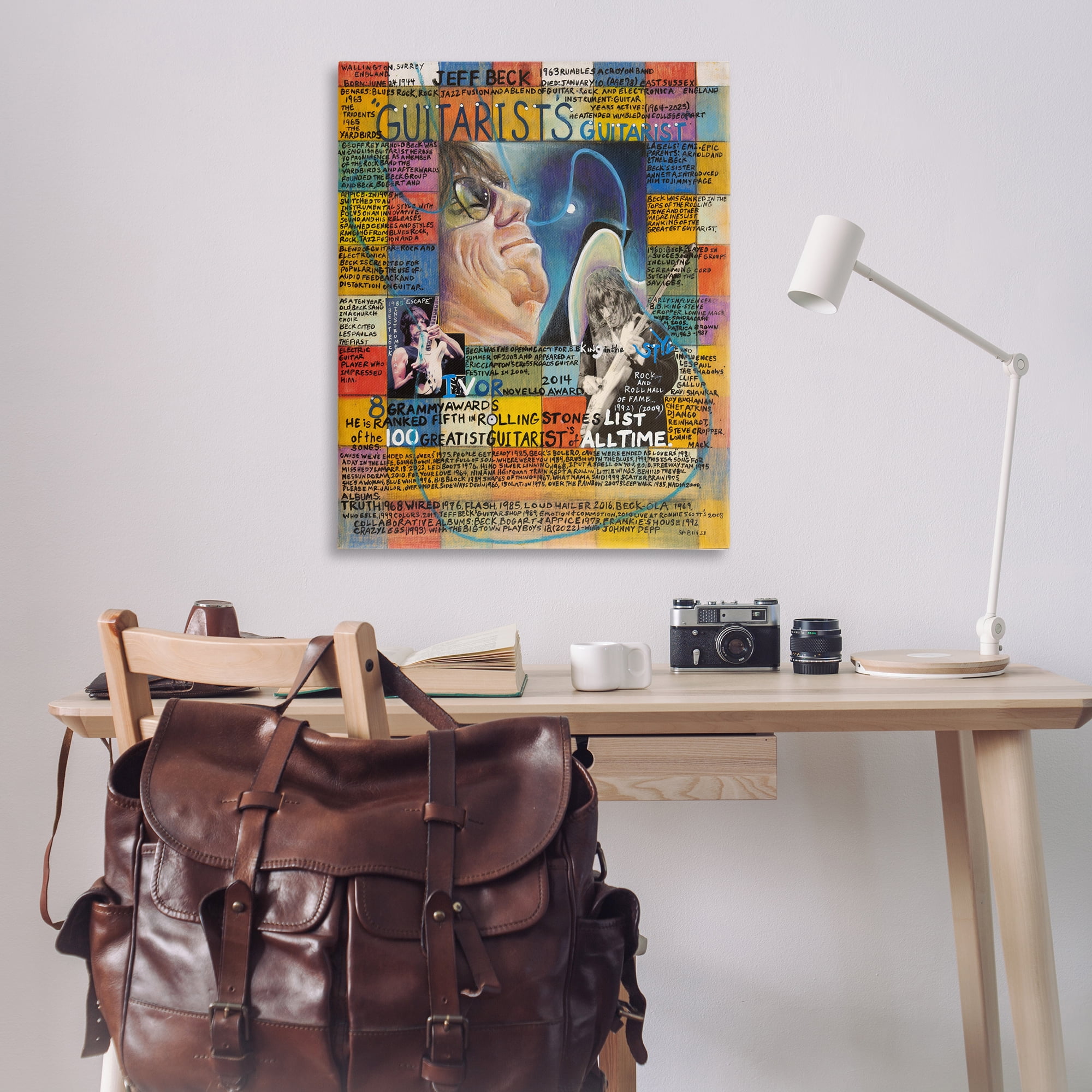 Stupell Industries Jeff Beck Collage People Drawing Wrapped Canvas Art Print Wall Art, 36 x 48