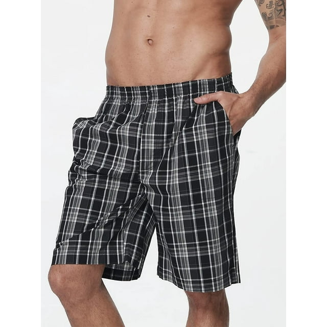 DAKIMOE Mens Sleep Shorts Pajama Shorts Cotton Sleeping Short