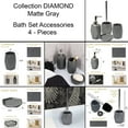 thumbnail image 4 of Diamond Bathroom Accessory Set 4-Pieces Gray, 4 of 5