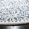 thumbnail image 4 of Safavieh Cambridge Collection CAM123G Handmade Moroccan Premium Wool Area Rug, 8' x 8' Round, Navy Blue / Ivory, 4 of 4