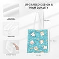 thumbnail image 5 of DouZhe Reusable Grocery Bags, Kawaii Cute Cats Cartoon Animals Lightweight Polyester Canvas Cloth Tote Bag for Travle Gym Shopping School, 15" x 16", 5 of 7