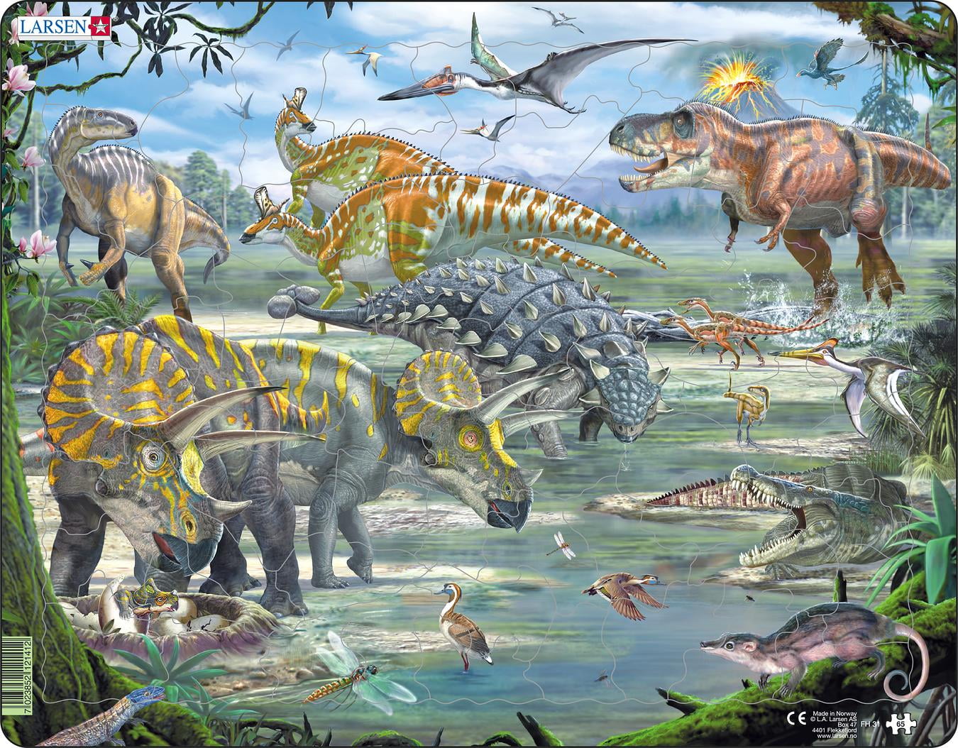 Larsen Puzzles Dinosaurs Educational Jigsaw Puzzle - 65 ...