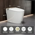 thumbnail image 3 of Casta Diva Non-Electric Bidet Toilet, MAP 1000g Powerful Flush Smart Toilet with Lady/Rear Wash, Foot-kick Flush, ADA Comfort Seat Height (Power Free), 3 of 12
