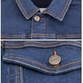 thumbnail image 3 of Men’s Classic Multi Pocket Button Up Stretch Denim Casual Trucker Jean Jacket (Blue, L), 3 of 5