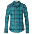 thumbnail image 1 of SSLR Flannel Shirts for Women Long Sleeve Button Down Shirts Plaid Lightweight Casual, 1 of 8