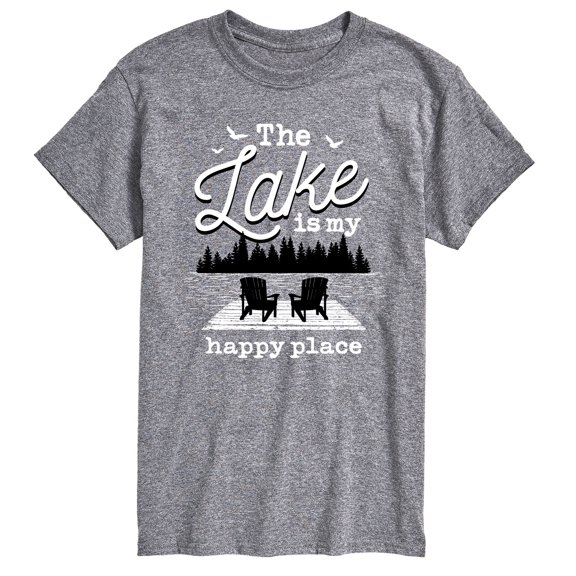 Instant Message - Lake Happy Place Men's Short Sleeve Graphic T-Shirt