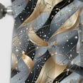 thumbnail image 4 of Designart "Sequined Glamour In Grey And Gold" Glam Blackout Curtain Panels, 4 of 4
