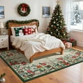thumbnail image 4 of Wonnitar 8x10 Christmas Rug Washable Area Rug Holiday Rug for Living Room, Kitchen, Bedroom, Christmas Green, 4 of 12