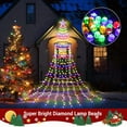 thumbnail image 3 of Magotan 12.5 Pies 350 Luces Navideñas de Cascada LED Decoración Al Aire Libre Enchufe Centelleante en Luces de Cadena de Árbol de Navidad con Decoración de Jardín de Vacaciones de Navidad de Estrella Superior, Multicolor, 3 of 7