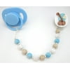 Stroller Pacifier Clip with Acrylic Beads