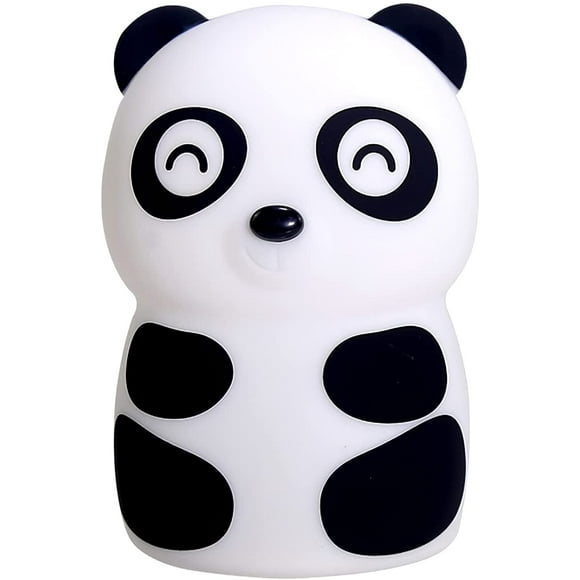 Bonita luz nocturna de panda, 7 colores cambiantes, sensor táctil LED, luz nocturna para guardería infantil, lámpara de escritorio de silicona con forma de animal, recargable por USB, para el hogar, s