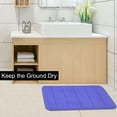 thumbnail image 2 of Unique Bargains Solid Contemporary Memory Foam Bath Rug Blue 24"x16", 2 of 8
