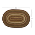 thumbnail image 6 of VHC Brands Tea Cabin Jute Rectangular Rug 60x96 Country Braided Flooring, Moss Green and Deep Red, 6 of 11