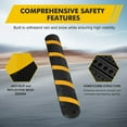 thumbnail image 2 of Yeshouse 1 Pack Heavy Duty Rubber Speed Bumps for Road, 84" 2-Channel Modular Driveway Humps with 6 Bolt Spikes & 2 End Cups for Asphalt/Concrete/Driveway/Gravel, 25,000LB Capacity, 2 of 8