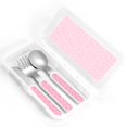 thumbnail image 4 of Honeii Breast Cancer Awareness Print Children's Knife, Fork And Spoon Set,Reusable Utensils Set with Case,Travel Cutlery Set,for Kids Adults Camping, 4 of 8