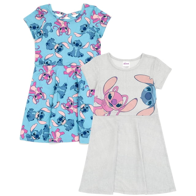 Vestido Disney Lilo & Stitch Angel para niñas pequeñas, paquete de 2 unidades, 4 años