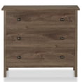 thumbnail image 1 of Furniture of America Reyes Commode Rustique en Bois à 3 Tiroirs en Noyer Vieilli, 1 of 7