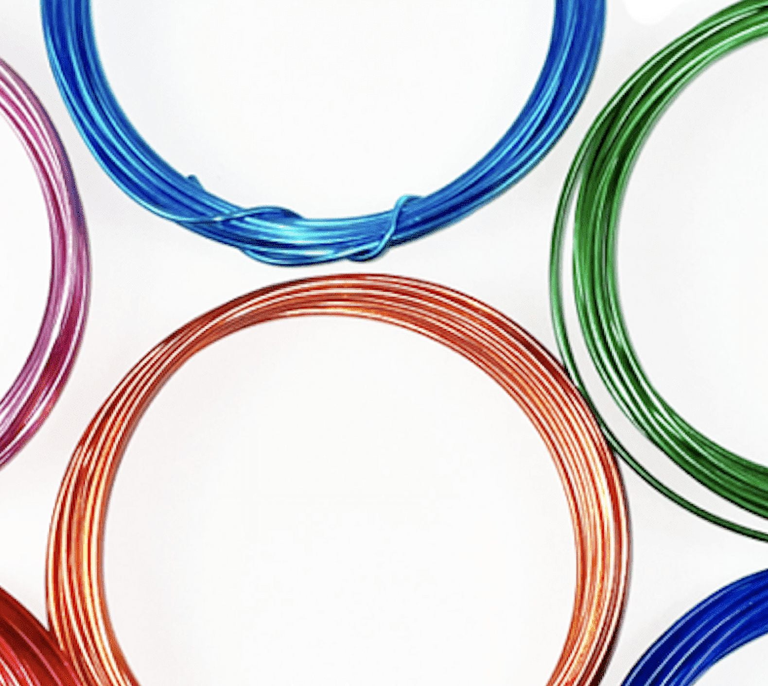 Cousin DIY Beading Wire Bulk Pack, 6 Rolls 9 ft Each, 18 Gauge Aluminum Wire, Bright Multi-Color for Jewelry Making & Crafts