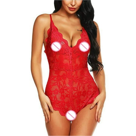 

dtydtpe lingerie for women fashion women lingerie piece mini bodysuit lingerie underwear red