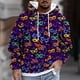 thumbnail image 1 of Sudadera con capucha para hombre, estilo casual, con cuello redondo, estampado, manga larga, blusa de poliéster, 1 of 5