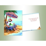 Performing Arts Full Color Inside Santa on Beach Stationery Paper, 52319-18