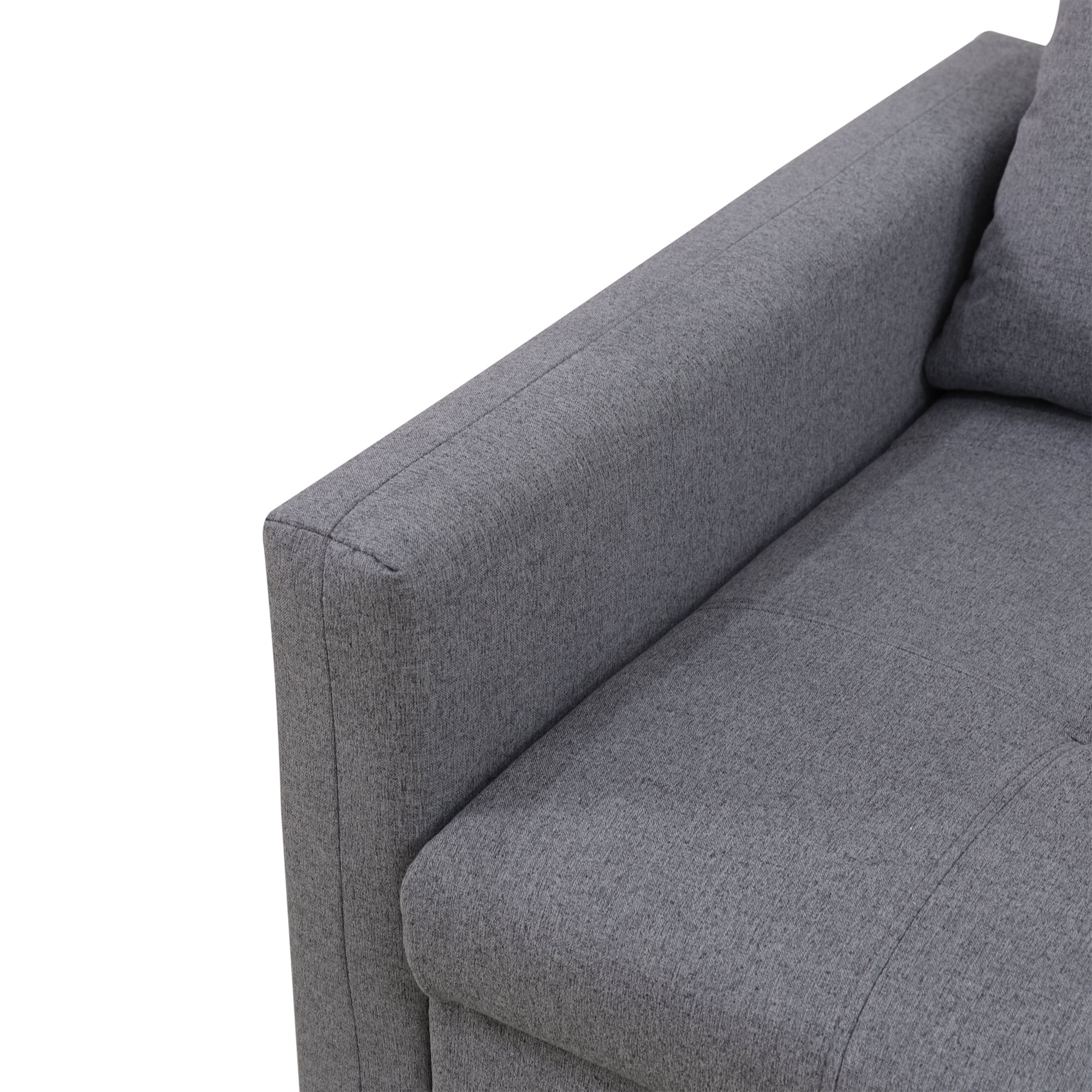 Aukfa 60" Small Sofa Couch with Storage Seat for Living Room, Bedroom, Linen, Gray